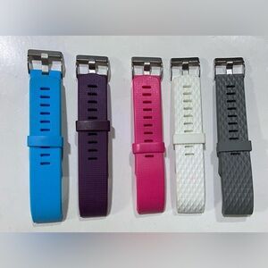 Set of 5 Colorful Watch Bands exclusively for Fitbit Charge Watches.